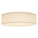 15 INCH; CCT SELECTABLE; FABRIC DRUM LED DECOR FLUSH MOUNT FIXTURE; WHITE FABRIC SHADE; ACRYLIC DIFFUSER 