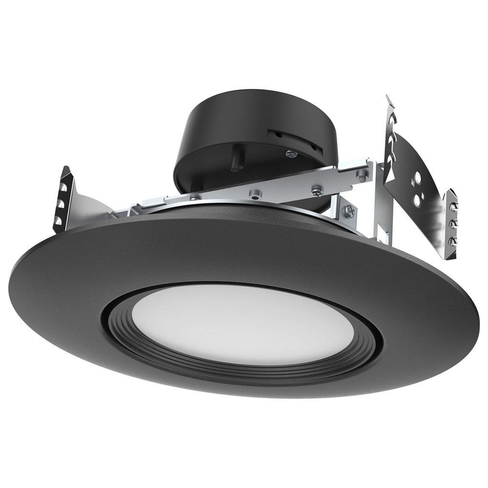 10.5 WATT; LED DIRECT WIRE DOWNLIGHT; GIMBALED; 120 VOLT; CCT SELECTABLE; BLACK FINISH 