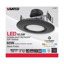 10.5 WATT; LED DIRECT WIRE DOWNLIGHT; GIMBALED; 120 VOLT; CCT SELECTABLE; BLACK FINISH 