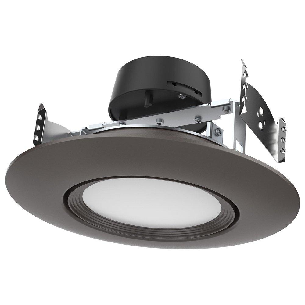 10.5 WATT; LED DIRECT WIRE DOWNLIGHT; GIMBALED; 120 VOLT; CCT SELECTABLE; BRONZE FINISH 