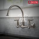 DELTA CORIN: TWO HANDLE WALL MOUNTED KITCHEN FAUCET 