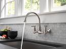Two Handle Bridge Kitchen Faucet in Brilliance Stainless 