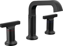 Two Handle Widespread Bathroom Sink Faucet in Matte Black