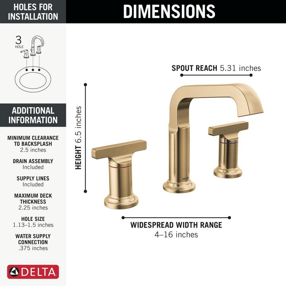 Two Handle Widespread Bathroom Sink Faucet in Lumicoat Champagne Bronze 