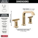 Two Handle Widespread Bathroom Sink Faucet in Lumicoat Champagne Bronze 