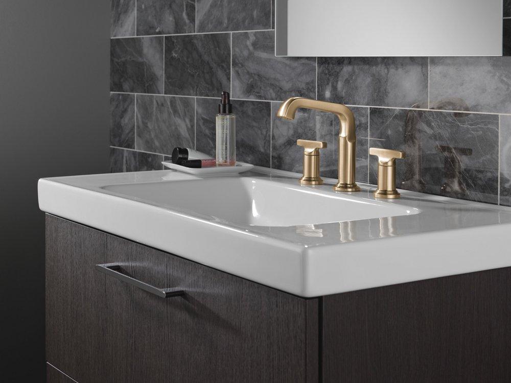 Two Handle Widespread Bathroom Sink Faucet in Lumicoat&reg; Champagne Bronze 