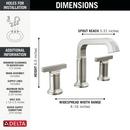 DELTA TETRA TWO HANDLE WIDESPREAD BATHROOM FAUCET 