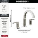 Two Handle Widespread Bathroom Sink Faucet in Lumicoat&reg; Stainless 