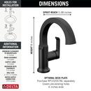 Single Handle Monoblock Bathroom Sink Faucet in Matte Black 