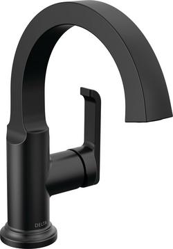 Single Handle Monoblock Bathroom Sink Faucet in Matte Black