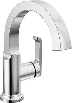 Single Handle Monoblock Bathroom Sink Faucet in Lumicoat Chrome