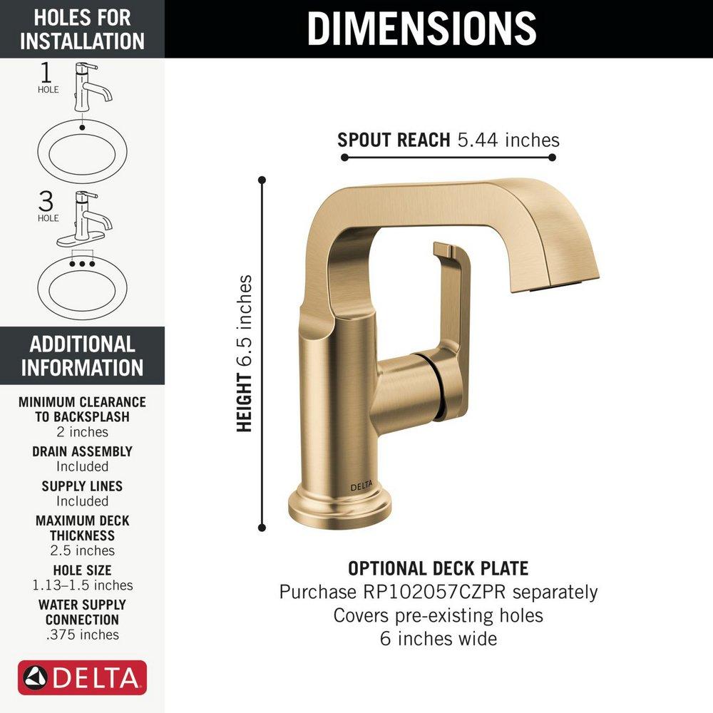DELTA TETRA SINGLE HANDLE BATHROOM FAUCET 