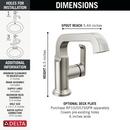 DELTA TETRA SINGLE HANDLE BATHROOM FAUCET 