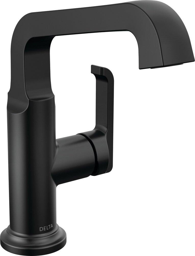 Delta Faucet Matte Black Single Handle Monoblock Bathroom Sink Faucet 