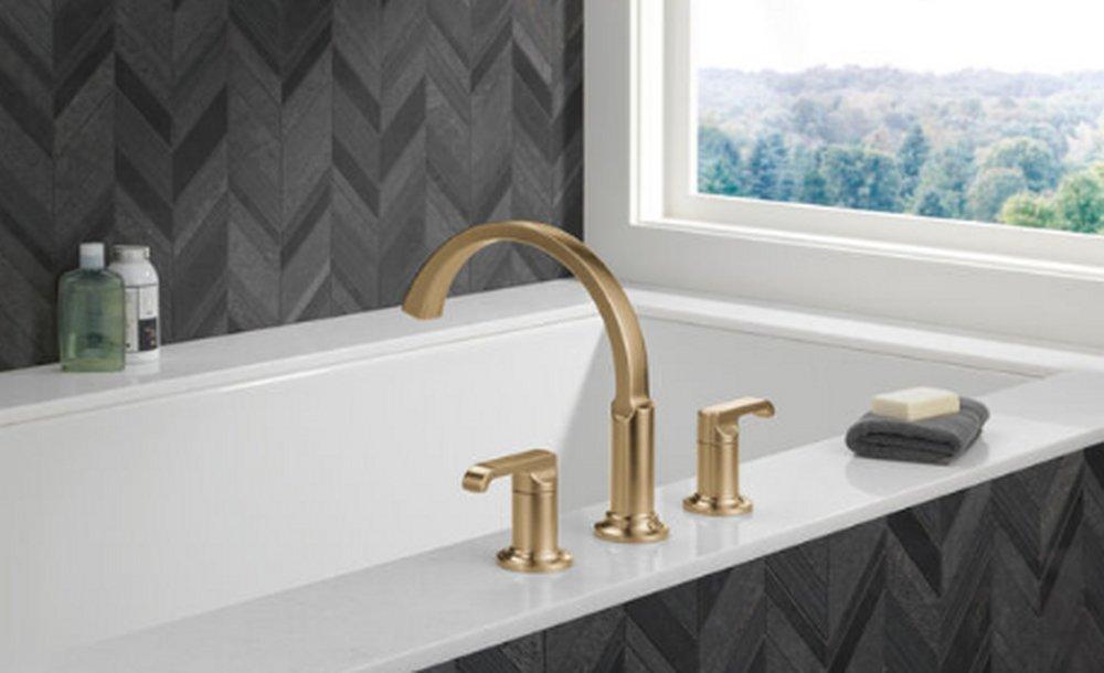 Delta Faucet Lumicoat Champagne Bronze Single Handle Zinc Lever Handle 