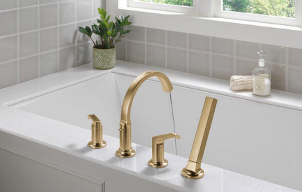 Delta Faucet Lumicoat Champagne Bronze Single Handle Zinc Lever Handle 