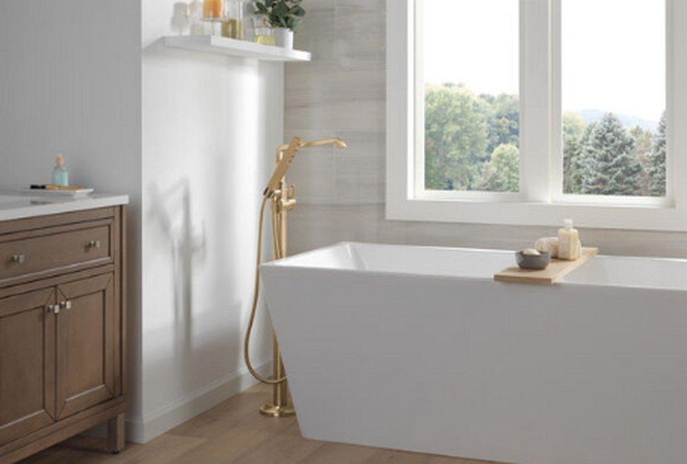 Delta Faucet Lumicoat Champagne Bronze Single Handle Zinc Lever Handle 