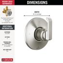 Delta Faucet Lumicoat Stainless Single Handle Bathtub & Shower Faucet (Trim Only) 