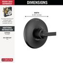Delta Faucet Matte Black Single Handle Bathtub & Shower Faucet (Trim Only) 