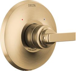Single Handle Pressure Balancing Valve Trim in Lumicoat® Champagne Bronze
