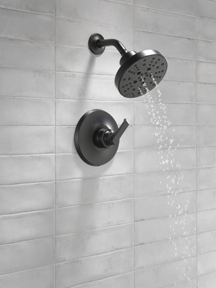 Single Handle Multi Function Shower Faucet in Matte Black (Trim Only) 