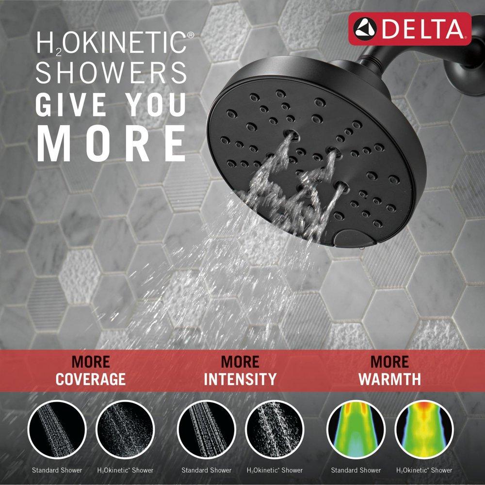 Single Handle Multi Function Shower Faucet in Matte Black (Trim Only) 