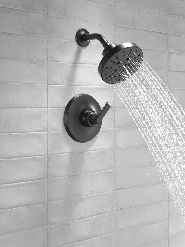 Single Handle Multi Function Shower Faucet in Matte Black (Trim Only) 
