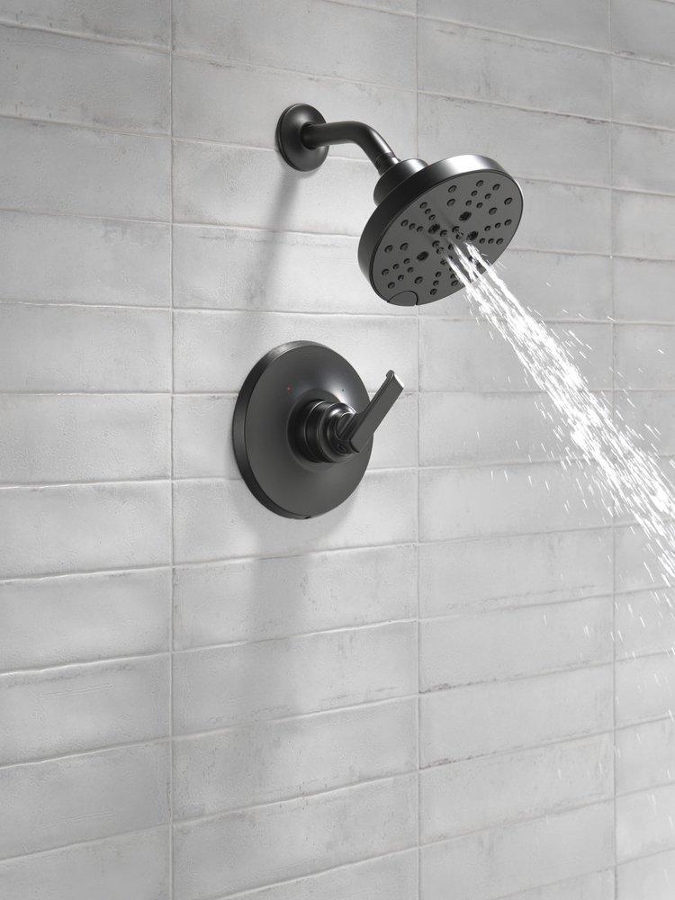 Single Handle Multi Function Shower Faucet in Matte Black (Trim Only) 