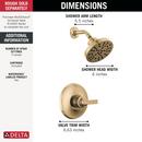 Delta Faucet Lumicoat Champagne Bronze Single Handle Multi Function Shower Faucet (Trim Only) 