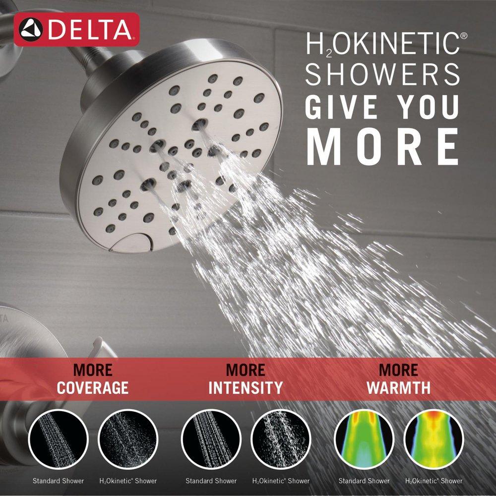Delta Faucet Lumicoat Stainless Single Handle Multi Function Shower Faucet (Trim Only) 