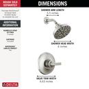 Delta Faucet Lumicoat Stainless Single Handle Multi Function Shower Faucet (Trim Only) 