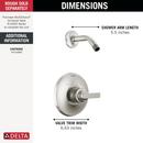 Delta Faucet Lumicoat Stainless Single Handle Shower Faucet (Trim Only) 