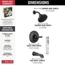 Delta Faucet Matte Black Single Handle Multi Function Bathtub & Shower Faucet (Trim Only) 