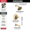 Delta Faucet Lumicoat Champagne Bronze Single Handle Multi Function Bathtub & Shower Faucet (Trim Only) 