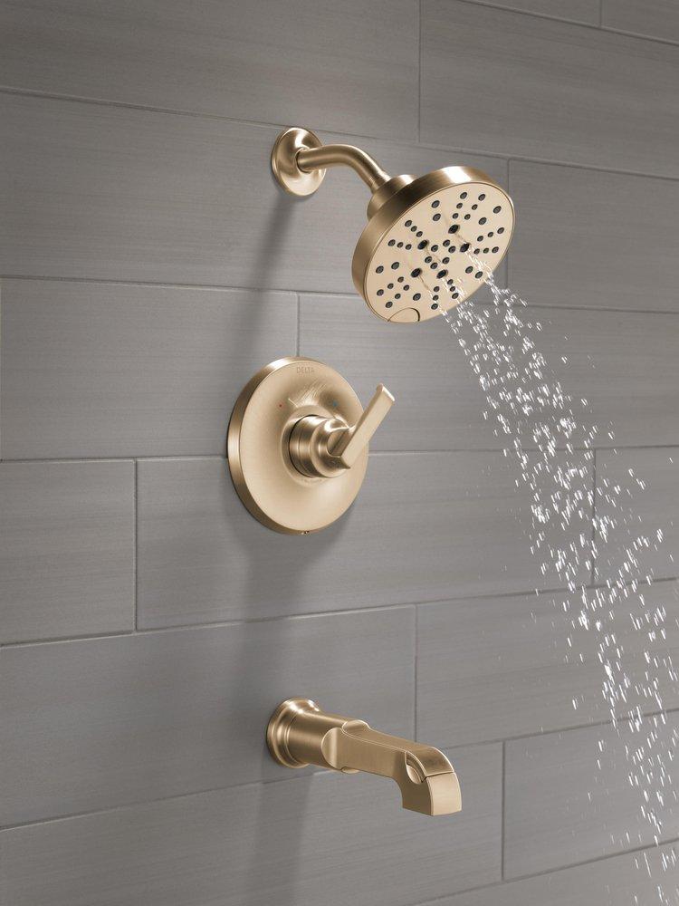Delta Faucet Lumicoat Champagne Bronze Single Handle Multi Function Bathtub & Shower Faucet (Trim Only) 