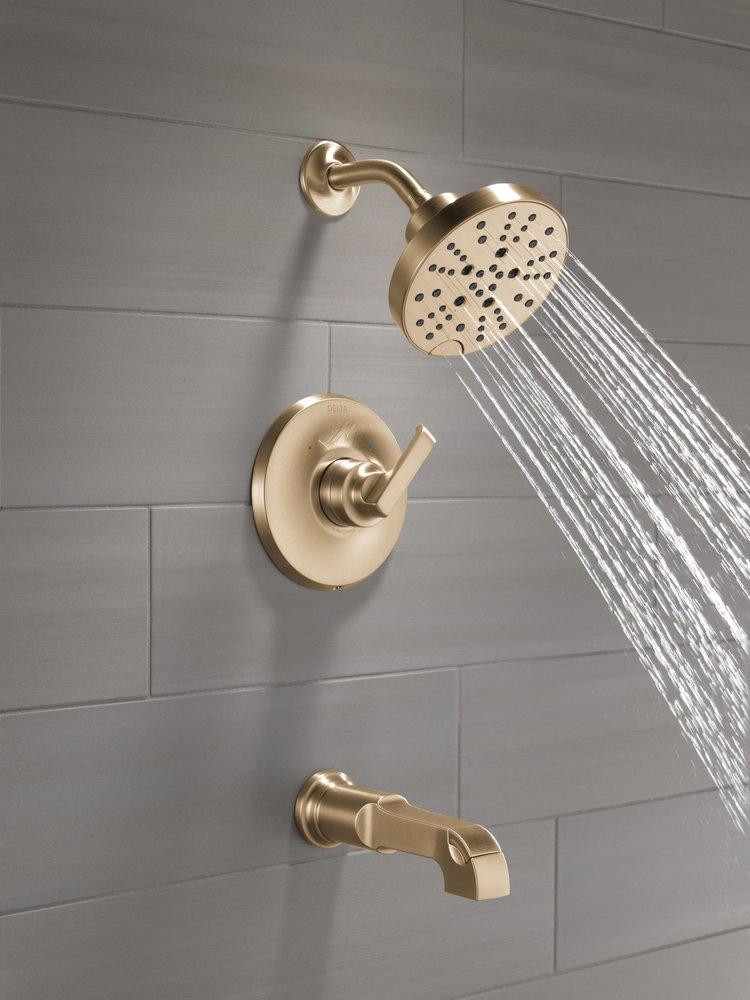 Delta Faucet Lumicoat Champagne Bronze Single Handle Multi Function Bathtub & Shower Faucet (Trim Only) 