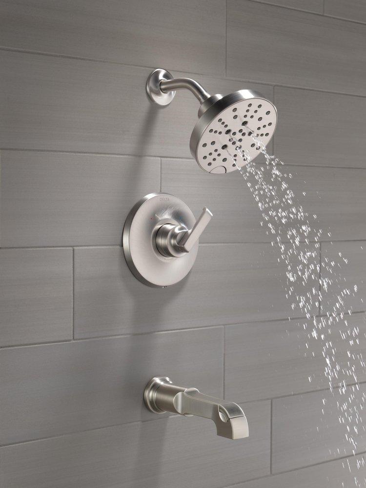 Delta Faucet Lumicoat Stainless Single Handle Multi Function Bathtub & Shower Faucet (Trim Only) 