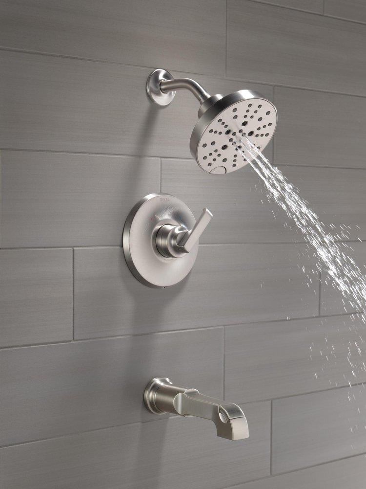 Delta Faucet Lumicoat Stainless Single Handle Multi Function Bathtub & Shower Faucet (Trim Only) 
