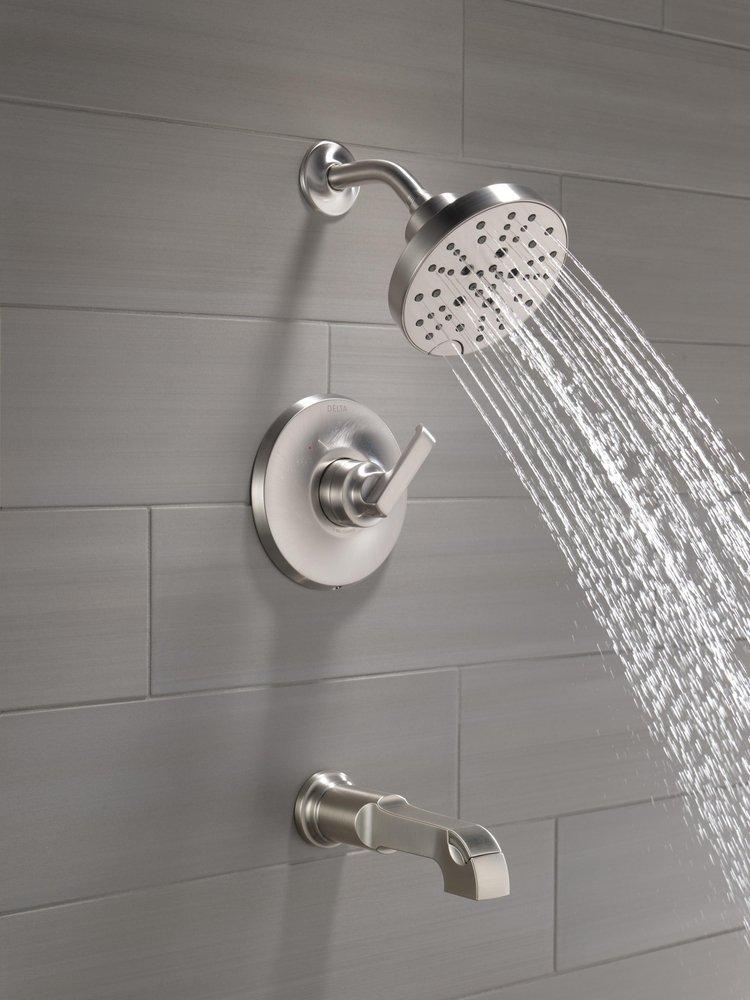 Delta Faucet Lumicoat Stainless Single Handle Multi Function Bathtub & Shower Faucet (Trim Only) 