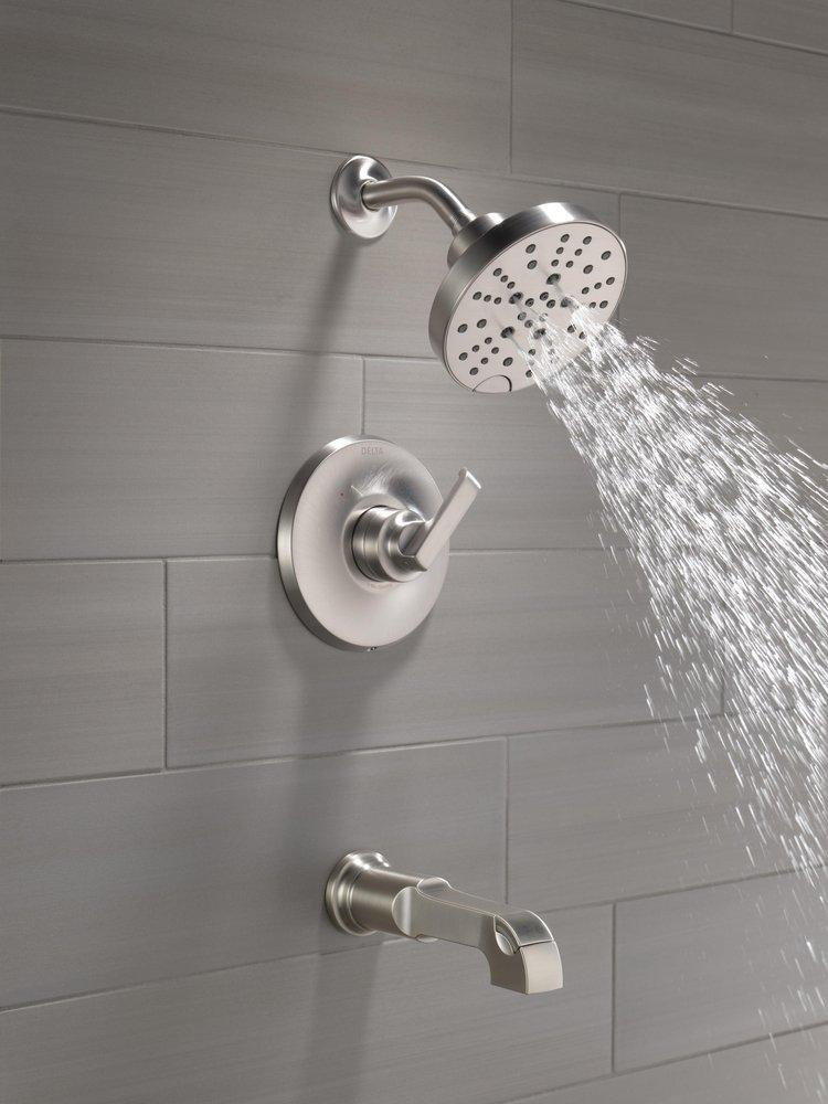 Delta Faucet Lumicoat Stainless Single Handle Multi Function Bathtub & Shower Faucet (Trim Only) 