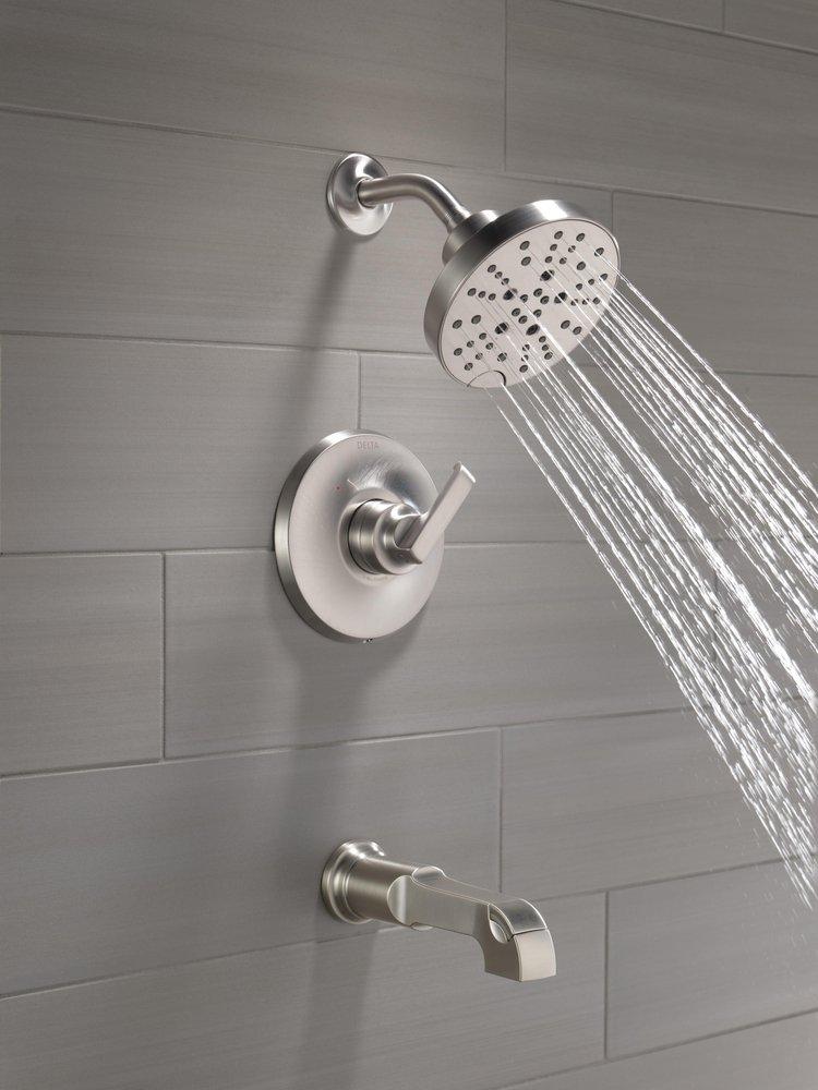 Delta Faucet Lumicoat Stainless Single Handle Multi Function Bathtub & Shower Faucet (Trim Only) 
