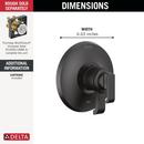 Delta Faucet Matte Black Two Handle Bathtub & Shower Faucet (Trim Only) 
