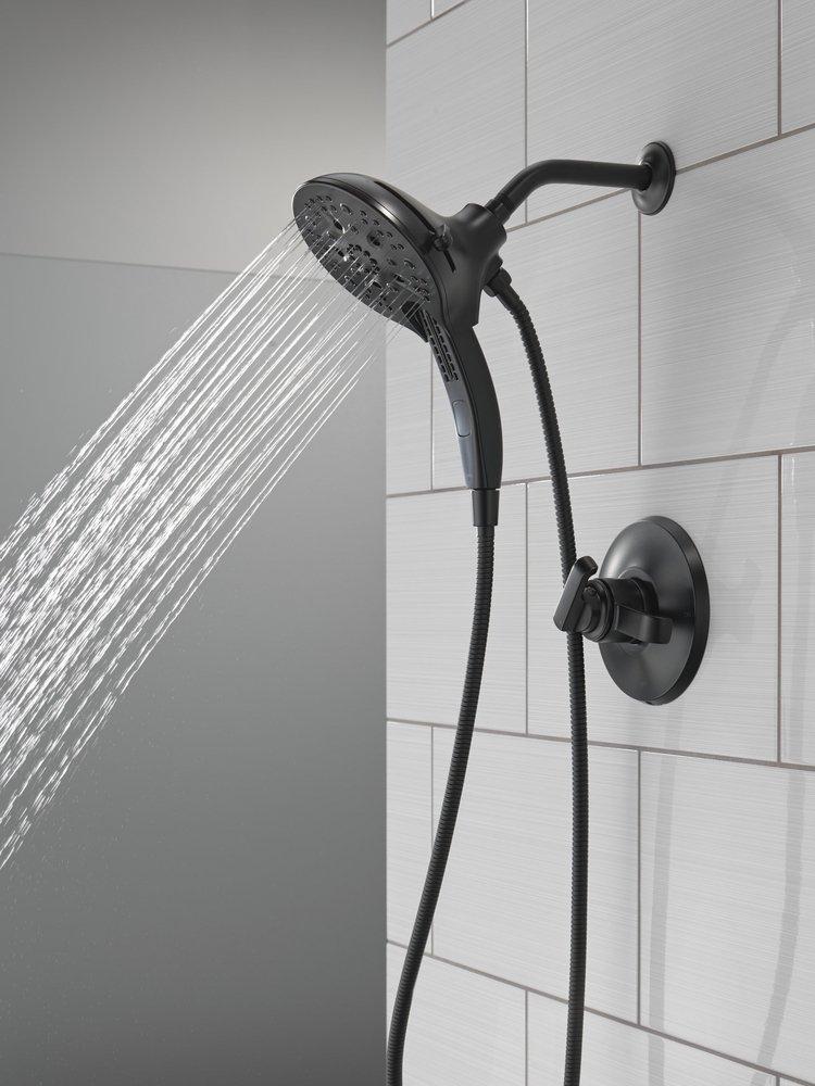 Two Handle Multi Function Shower Faucet in Matte Black (Trim Only) 