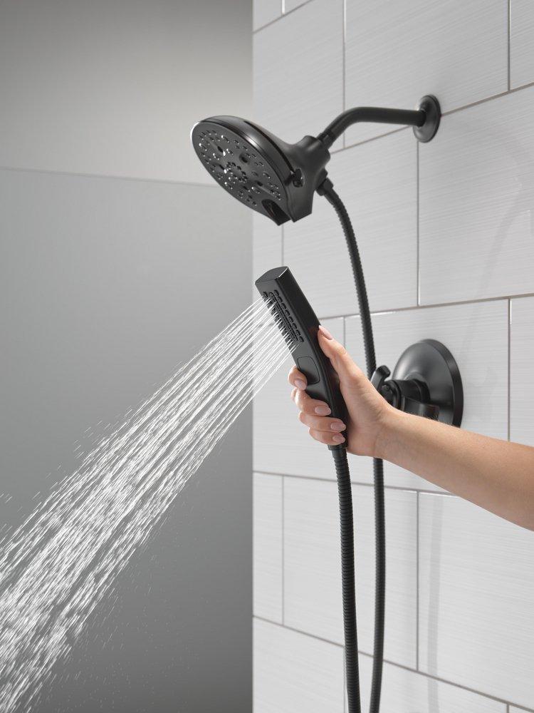 Two Handle Multi Function Shower Faucet in Matte Black (Trim Only) 