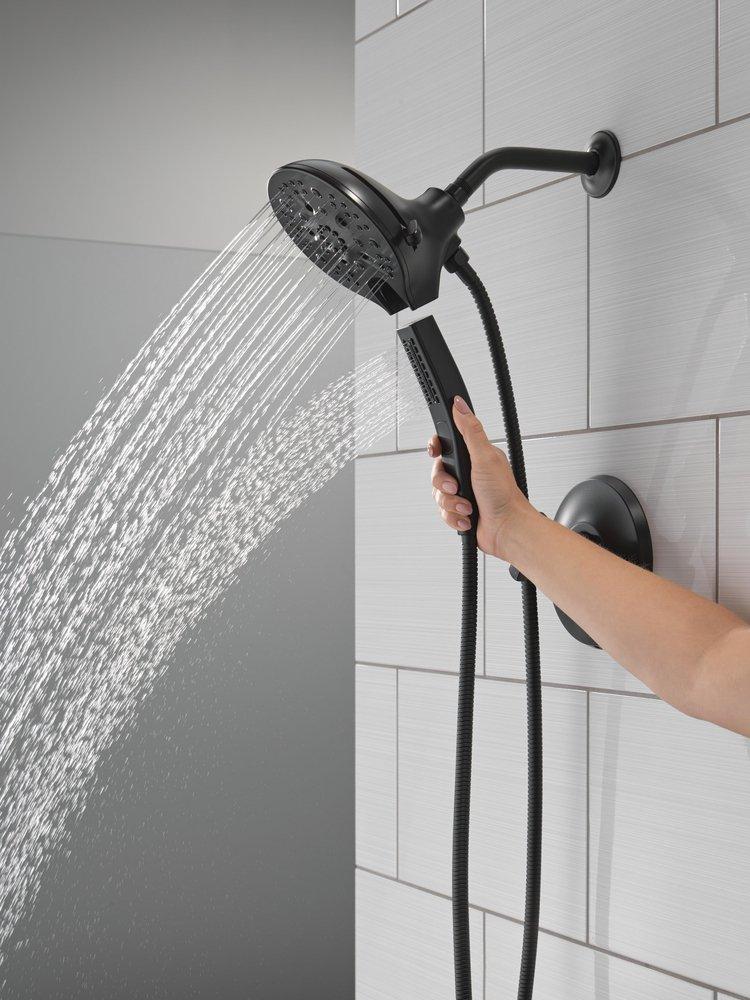 Two Handle Multi Function Shower Faucet in Matte Black (Trim Only) 