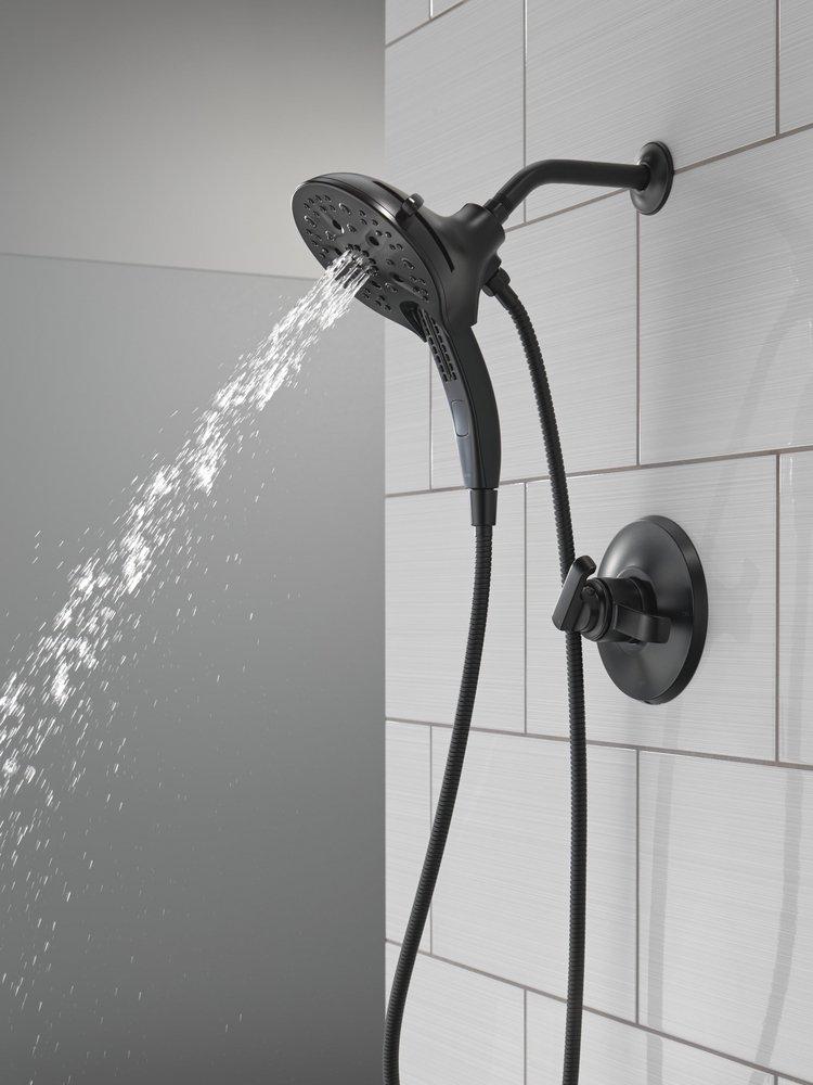 Two Handle Multi Function Shower Faucet in Matte Black (Trim Only) 