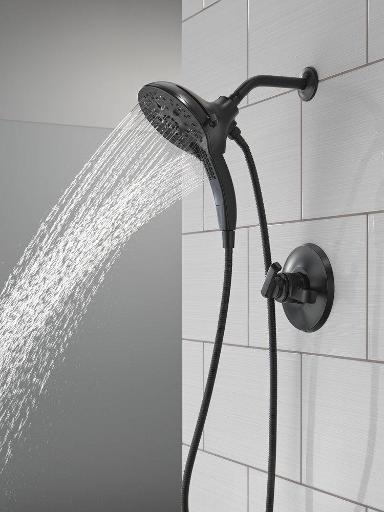 Two Handle Multi Function Shower Faucet in Matte Black (Trim Only) 