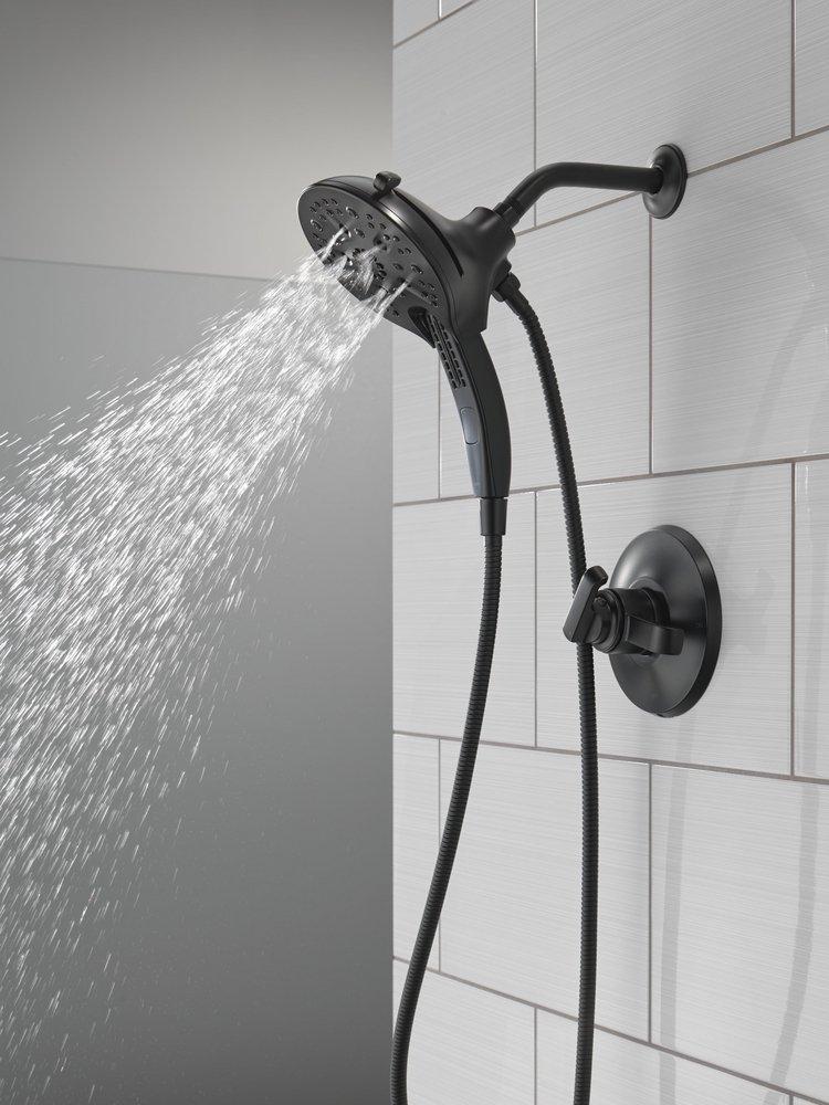 Two Handle Multi Function Shower Faucet in Matte Black (Trim Only) 
