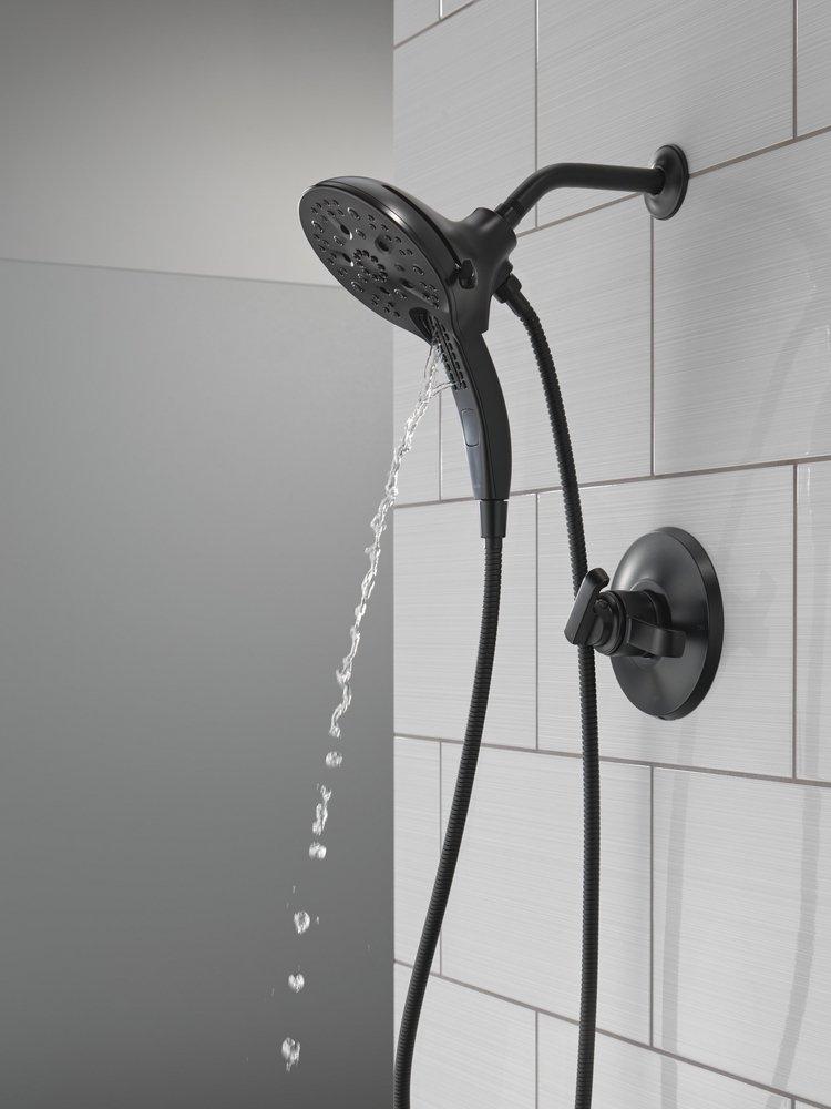 Two Handle Multi Function Shower Faucet in Matte Black (Trim Only) 