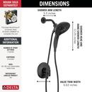 Two Handle Multi Function Shower Faucet in Matte Black (Trim Only) 